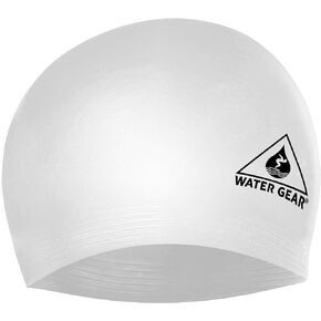 Water Gear Synthetic Fiber Swim Cap - Comfortable and Durable Swimming Cap - Keeps Short or Long Hair Dry