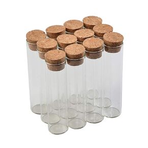 22120mm 30ml Empty Glass Transparent Clear Bottles with Cork Stopper Glass Vials Jars Storage Bottles Test Tube Jars 24pcs (24, 30ml)