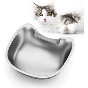 IMIPAW Stainless Steel Cat Bowls: Suitable for Automatic Pet Feeder Cat Whisker Fatigue Relief Friendly Shape and Easy to Clean