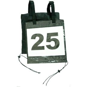 Intrepid International Competition Pinny Holder, Clear Plastic Adjustable Straps, Bib Numbers for Tryouts & Eventer Equestrians, Exhibitor Number Harness for Eventing