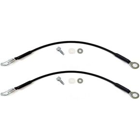PT Auto Warehouse TC-NI001-P - Tailgate Lift Support Cable, 18" Length - Left/Right Pair, Replaces # 90460-7S200, 90460-7S20A, 90460-ZR00A‎, 904607S200, 904607S20A, 90460ZR00A