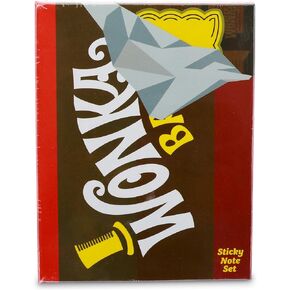 Willy Wonka Chocolate Bar Icons Sticky Note and Tab Box Set | Notepad Stationery Paper, School and Office Supplies
