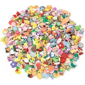 GBSTORE 50 Pcs Mixed Flat Back Resin Slime Charms Embellishments for Scrapbooking Hair Clip Cell Phone Case Easter DIY Craft Making Decorate