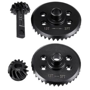 Steel Front and Rear Spiral Cut Differential Pinion Gear Diff Gear Set for 1/10 Tra-xxas Slash E-MAXX 4X4 XO-01 RC Car Part