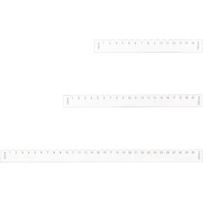 BENECREAT 3 Pcs Flat Punch Tool for Bookbinding, Acrylic Clear Ruler, Measuring Tool for Hole Punchings, Scrapbooking, Notebooking, DIY Making, 6.7/8.6/12.6 Inch