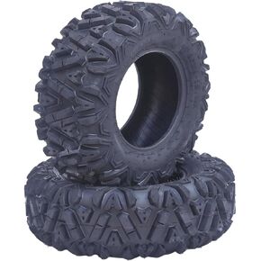 مجموعة من 2 إطارات ATV مقاس 25x10x12، 25x10-12 إطارات ATV، 6PR، بدون أنبوب، إطارات لجميع التضاريس ATV/UTV للطرق الوعرة