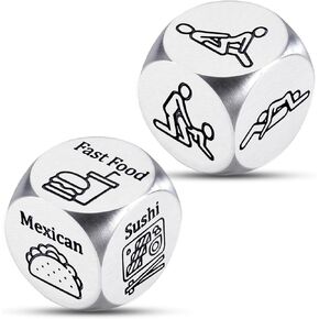 Anniversary Dice Gifts for Him Her Funny Food Decision Date Night Dice for Couples Boyfriend Girlfriend Bridal Shower Gifts Valentines Day Honeymoon Wedding Dice Gifts for Husband Wife Women Men