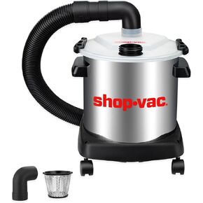 Shop-Vac Dust Collector with 5 Gallon Stainless Steel Tank, Movable Bucket for Woodworking, Easy Disposal of Dust & Debris, Prolong Filters Life, Elbow Fittings,2-1/2" Hose and Filter Included