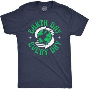 Mens Earth Day T Shirts Funny Green Environmental Graphic Novelty Recycling Tees for Guys