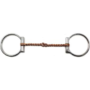 Horse Stainless Steel Twisted Wire Copper Mouth D-Ring Snaffle Bit 35319v