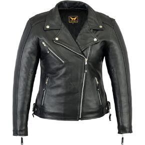 A&H Apparel - Women's Motorcycle Top-Grain Cowhide Leather Jacket - Combining Style and Quality for Riders & Fashion Lover