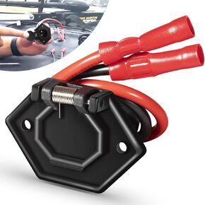 8M4000954 Trolling Motor Power Receptacle Plug, 2-Prong 50A, 12V, 24V or 36V Trolling Motors, for Bow-Panel Installation