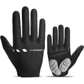 LAMEDA 5mm EVA Thickened Full Finger Cycling Gloves, Lightweight Breathable Bicycle Gloves,Mountain Bike Gloves