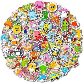 100 PCS Stickers for Kids,Cute Water Bottle Stickers,Waterproof Vinyl Stickers for Water Bottle Laptop Notebook,Kawaii Animal Stickers for Teens Girls Boys Students(Big Sticker Packs)