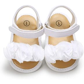HsdsBebe Baby Girls Sandals Bohemia Flower Bow Soft Sole Toddler First Walkers Beach Summer Shoes in Kuwait