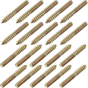 Uxcell M4 مسامير شماعات طول 1-1/8 "(30 مللي متر) مسامير مزدوجة الرأس برغي حافر ذاتيًا 4 مللي متر أرجل قطع أثاث خشبية مشتركة 50 قطعة in Saudi Arabia