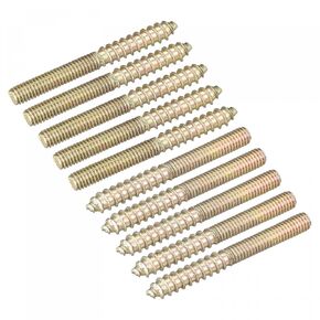 uxcell M6x25mm Hanger Bolts, 20pcs Double Ended Thread Dowel Screws for Wood Furniture