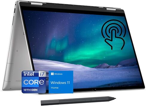 أحدث كمبيوتر محمول Dell Inspiron مقاس 16 بوصة 7630 قابل للتحويل 2 في 1 مع قلم ستايلس، وشاشة لمس FHD+، وIntel Core i7-1360P، وذاكرة وصول عشوائي DDR5 سعة 16 جيجابايت، وذاكرة وصول عشوائي PCIe SSD بسعة 512 جيجابايت، وقارئ بطاقة SD، ولوحة مفاتيح بإضاءة خلفية،  in Kuwait