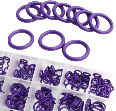 Sodcay 270 PCS Car O-Ring Rubber Ring Kit, 18 Sizes Air Conditioning Compressor Seals, Car A/C Wear-Resistant O Ring Seal Fixings Assortment Set, Universal Accessories for Most Cars Trucks (Purple) in Saudi Arabia