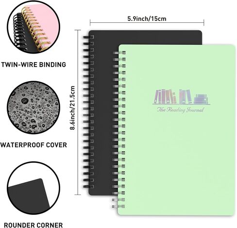 snootion Reading Journal - Book Journal Reading Log for Review and Track Your Reading Progress - Gift Book Accessories for Book Lovers and Voracious Readers-52 Books, A5 Size (Black Golden) in Saudi Arabia