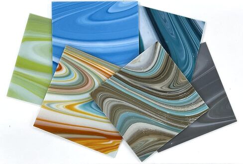 مجموعة منصهرات أوشن سايد احتياطية متنوعة 10.16 سم × 10.16 سم COE96 زجاج 6 عبوات in Kuwait