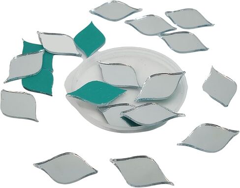 مرايا زجاجية للشيشة من Aumni Crafts مقاس 0.3 إلى 0.6 بوصة (إجمالي 350 قطعة، 7 أنماط مختلطة × 50 قطعة لكل واحدة) لمشاريع تزيين الحرف اليدوية والتطريز وصناعة المجوهرات بشكل واضح in Kuwait
