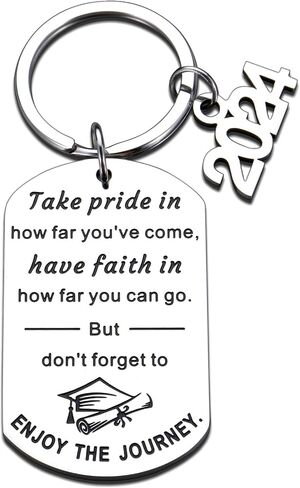 Graduation Gifts Class of 2024 for Her Him Women Men Christmas for Girls Boys Daughter College University High Senior Middle School Graduation Gift Keychain Birthday Goodbye Gifts for Friends Student in Saudi Arabia