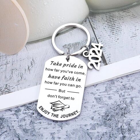 Graduation Gifts Class of 2024 for Her Him Women Men Christmas for Girls Boys Daughter College University High Senior Middle School Graduation Gift Keychain Birthday Goodbye Gifts for Friends Student in Saudi Arabia