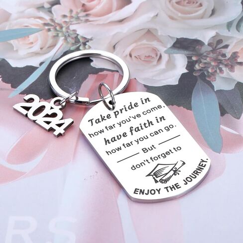 Graduation Gifts Class of 2024 for Her Him Women Men Christmas for Girls Boys Daughter College University High Senior Middle School Graduation Gift Keychain Birthday Goodbye Gifts for Friends Student in Saudi Arabia