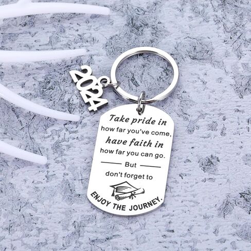 Graduation Gifts Class of 2024 for Her Him Women Men Christmas for Girls Boys Daughter College University High Senior Middle School Graduation Gift Keychain Birthday Goodbye Gifts for Friends Student in Saudi Arabia