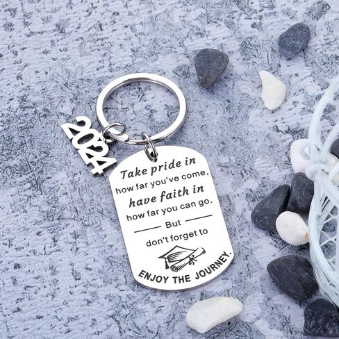 Graduation Gifts Class of 2024 for Her Him Women Men Christmas for Girls Boys Daughter College University High Senior Middle School Graduation Gift Keychain Birthday Goodbye Gifts for Friends Student in Saudi Arabia
