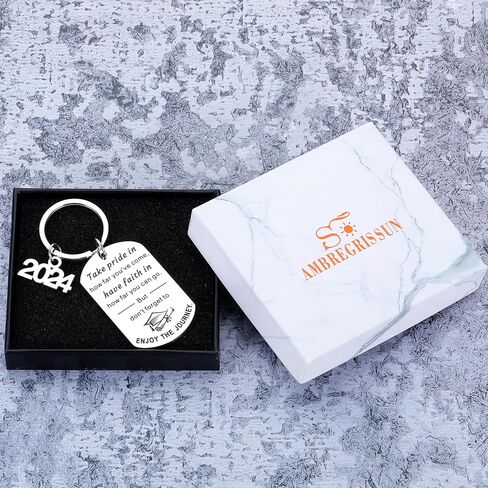 Graduation Gifts Class of 2024 for Her Him Women Men Christmas for Girls Boys Daughter College University High Senior Middle School Graduation Gift Keychain Birthday Goodbye Gifts for Friends Student in Saudi Arabia