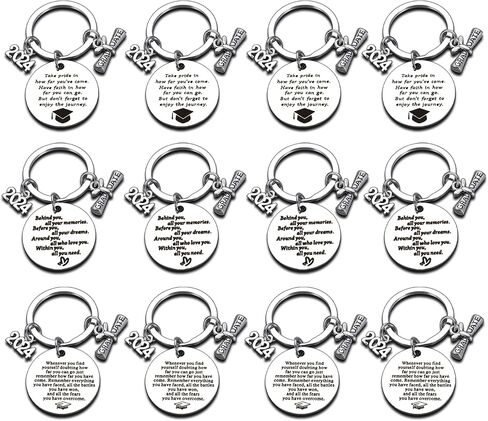 12 Pcs Graduation Gifts for Him Her Bulk Gifts Keychains Class of 2024 Graduation Gifts Senior 2024 for High School Seniors College Middle School Graduation Gifts Graduation Party Favors Students Gift in Saudi Arabia