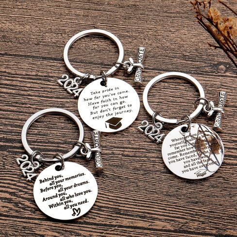12 Pcs Graduation Gifts for Him Her Bulk Gifts Keychains Class of 2024 Graduation Gifts Senior 2024 for High School Seniors College Middle School Graduation Gifts Graduation Party Favors Students Gift in Saudi Arabia