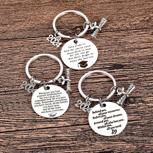 12 Pcs Graduation Gifts for Him Her Bulk Gifts Keychains Class of 2024 Graduation Gifts Senior 2024 for High School Seniors College Middle School Graduation Gifts Graduation Party Favors Students Gift in Saudi Arabia