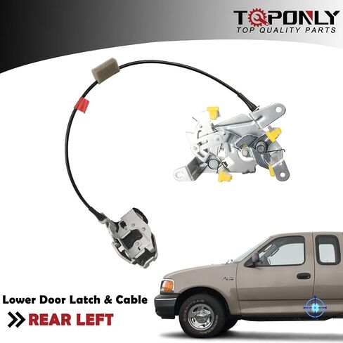 TQPONLY Right Rear Door Latch,Compatible with 1997-2004 Ford F250 F150 Extended Cab Upper Passenger Side Replaces 6L3Z-18264A26-A 18264a26-A in Saudi Arabia