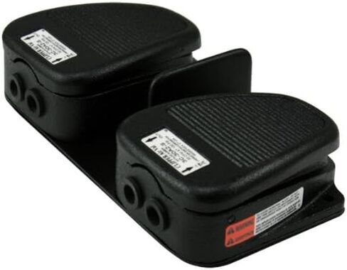 Linemaster TWIN 3C-30A2-S Clipper Twin Airval Foot Switch، 3 اتجاهات هوائية، 2-دواسة، مؤقتة، مرحلة واحدة، بدون حماية، أسود in Kuwait