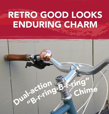 جرس دراجة الرافعة - أجراس دراجة ريتن - جرس قارع الأجراس لدراجات المدينة - جرس دراجة الطريق - جرس MTB - المقود (22.2 مم إلى 26.0 مم) - ملحقات الدراجة للدراجات للبالغين/جرس دراجة الأطفال in Kuwait