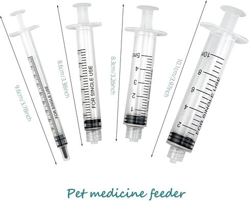 Pet Feeding Bottle, Feeding Syringes Set with Silicone Nipple, Newborn Animal Reusable Nursing Syringe Kit, Perfect for Dogs/Cats/Birds and Other Small Animals in Saudi Arabia