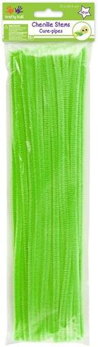 Colorful Fuzzy Craft Sticks Pipe Cleaners - 40 Count - 12 Inches Long - Lime Green in Kuwait