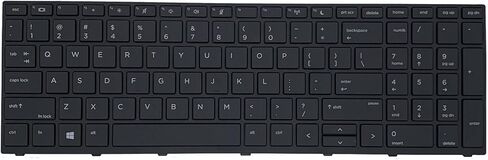 لوحة مفاتيح بديلة أمريكية من AUTENS لجهاز HP ProBook 450 G5 / 455 G5 / 470 G5 / 650 G4 / 650 G5 / 655 G4 / 655 G5 للكمبيوتر المحمول أسود بدون إضاءة خلفية ولا مؤشر in Kuwait