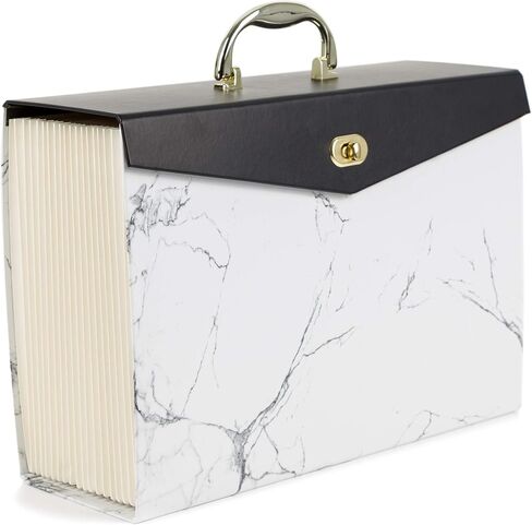 U Brands Fashion Expandable File Folder, Legal Size, 19 Pockets, Marble Print in Saudi Arabia