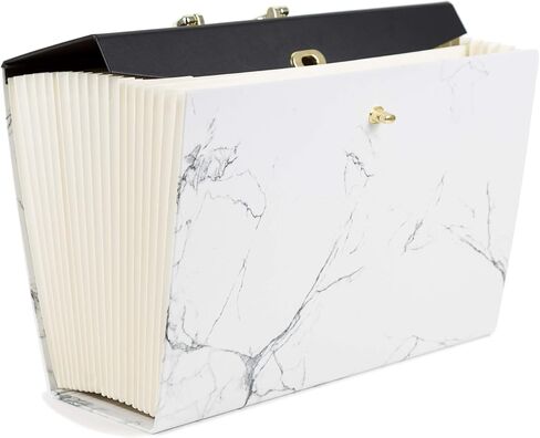 U Brands Fashion Expandable File Folder, Legal Size, 19 Pockets, Marble Print in Saudi Arabia