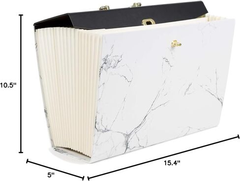 U Brands Fashion Expandable File Folder, Legal Size, 19 Pockets, Marble Print in Saudi Arabia