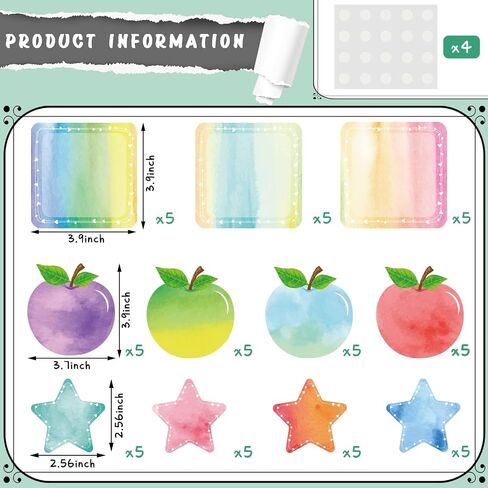 55 Pieces Watercolor Classroom Accents Watercolor Preschool Classroom Decorations Watercolor Labels Bulletin Board School Classroom Door Decorations for Teachers Supplies Kids Playroom Baby Nursery in Saudi Arabia
