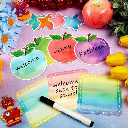 55 Pieces Watercolor Classroom Accents Watercolor Preschool Classroom Decorations Watercolor Labels Bulletin Board School Classroom Door Decorations for Teachers Supplies Kids Playroom Baby Nursery in Saudi Arabia