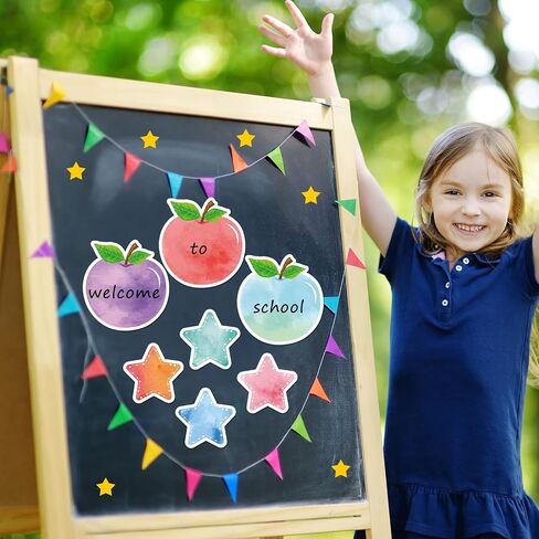 55 Pieces Watercolor Classroom Accents Watercolor Preschool Classroom Decorations Watercolor Labels Bulletin Board School Classroom Door Decorations for Teachers Supplies Kids Playroom Baby Nursery in Saudi Arabia