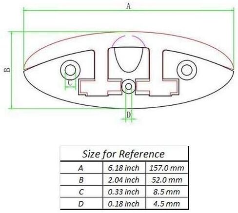 Handxen 316 الفولاذ المقاوم للصدأ 6 بوصة سطح القارب مربط قابل للطي in Kuwait
