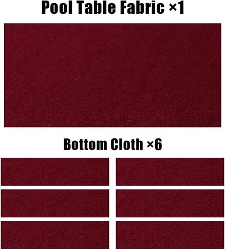 قماش بلياردو من الصوف الأحمر الداكن من Feishibang - طاولة بلياردو بطول 6،7،8 أو 9 أقدام (لطاولة UK6) in Kuwait