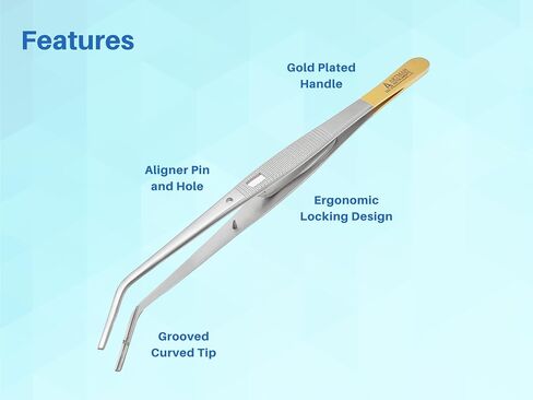 Endodontic Tweezer Paper Point Holding Tweezers grooved tip Angled with Lock Tip Surgical Forceps Instruments Surgical Forceps Pliers ARTMAN Brand in Saudi Arabia